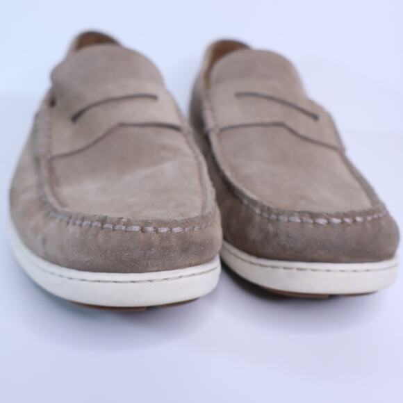 TRASK Sheldon Suede Penny Loafer Taupe Slip On Comfort Shoe Men\'s 12M main image 7